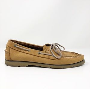 Sperry Leather 2 Eye Boat Shoe Tan Men’s 10 Single